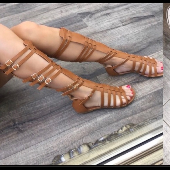 Shoes - Gorgeous Tan Gladiator Sandals. New Never Worn!